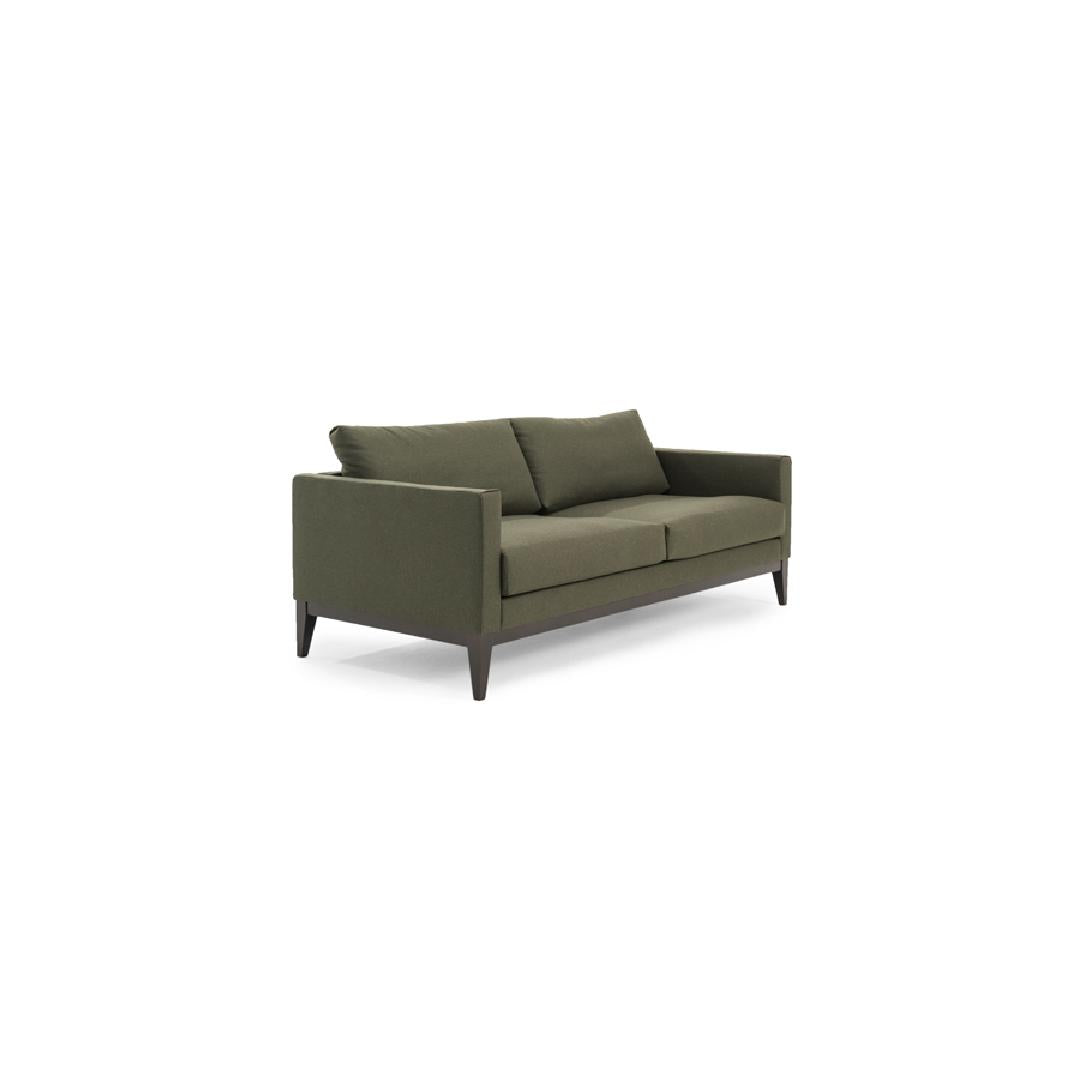 CHELSEA-Designersofa, Gestell aus Massivholz mit Stoffpolsterung-links