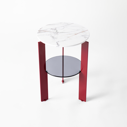 OLI Couchtisch mit Platte aus Marmor und Glas