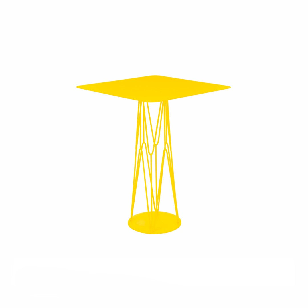 ATAMAN MESH Gartentisch-aus pulverbeschichtetem Edelstahl-zinkgelb-vorna