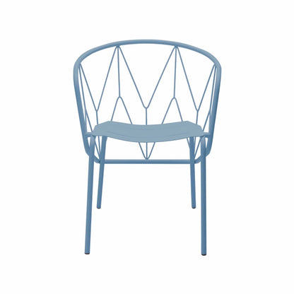 ATAMAN MESH-Gartenstuhl-mit Stahlgitter-taubenblau-vorne