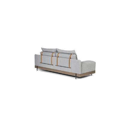 BENVENUTTI-Designersofa, Gestell aus Massivholz mit Stoffpolsterung-rücken rechts