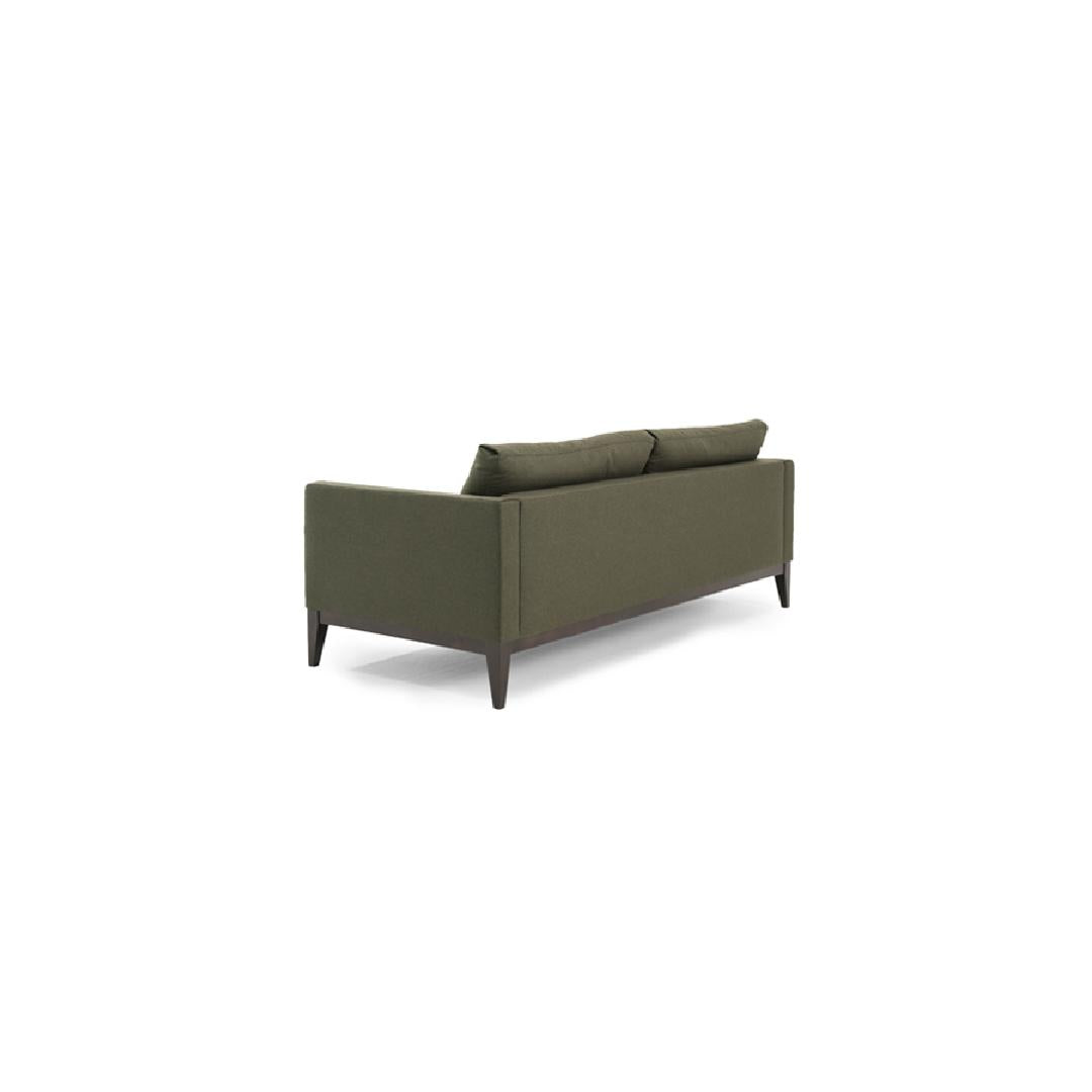 CHELSEA-Designersofa, Gestell aus Massivholz mit Stoffpolsterung-rücken rechts