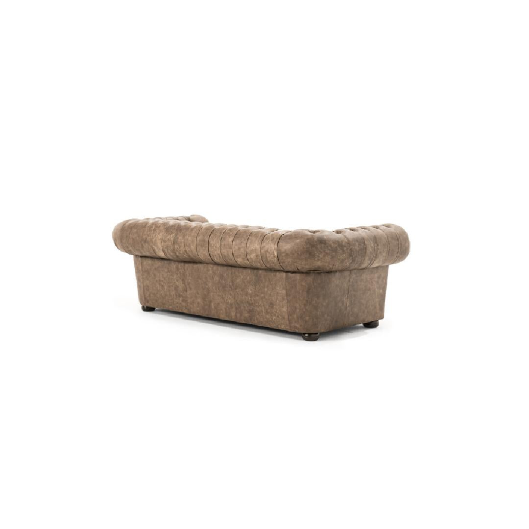 CLASSIC LUX-Designersofa, Gestell aus Massivholz mit Lederpolsterung-rücken links
