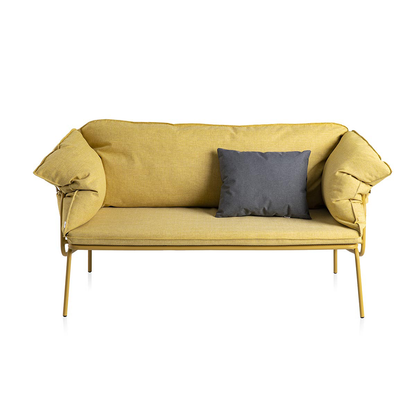 ATAMAN MESH 2er Gartensofa-gelb-vorne