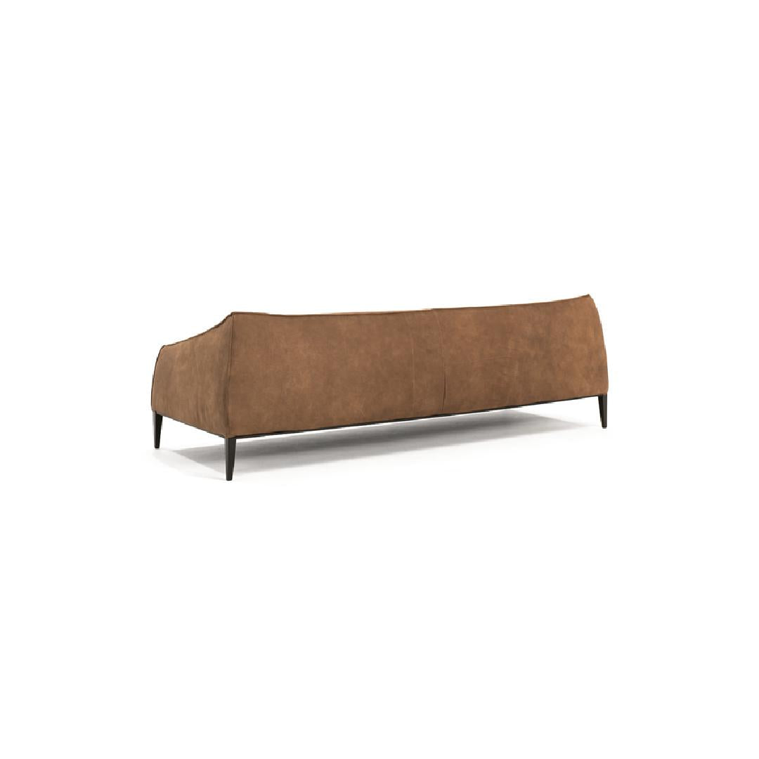 PANAMA Sofa - tragende Elemente aus massiver Buche, verstärkt mit Holzplattenelementen - Rückwand