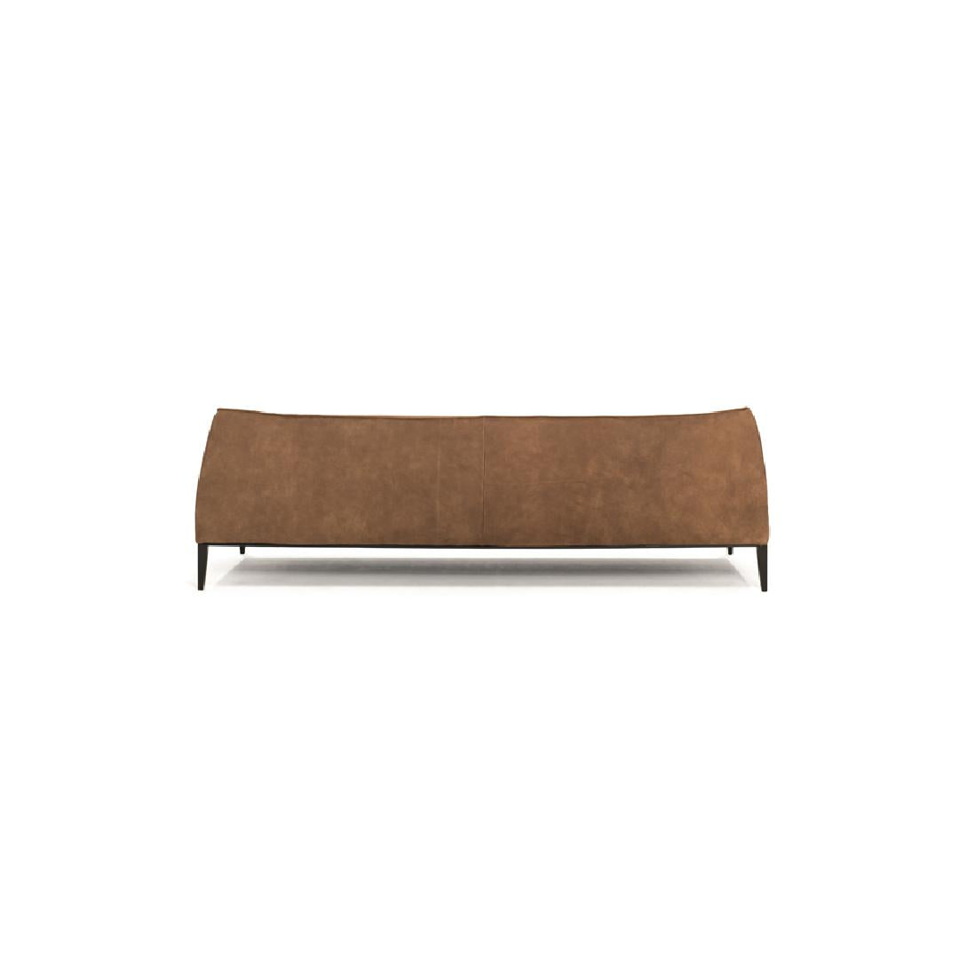 PANAMA Sofa - tragende Elemente aus massiver Buche, verstärkt mit Holzplattenelementen - Rückwand