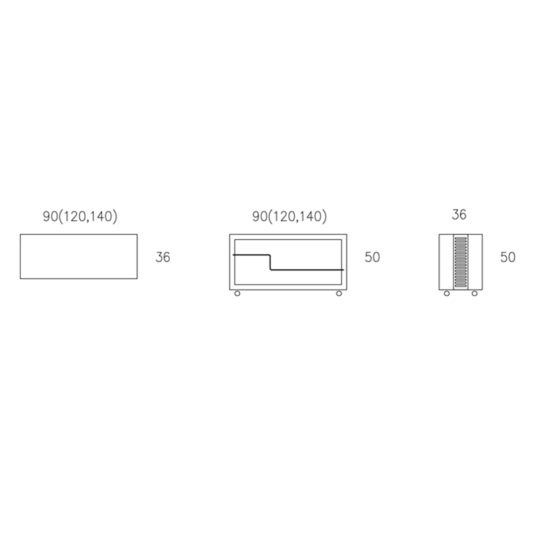 Spezifikation Polyline Designer HiFi Kommode aus Massivholz und Metall