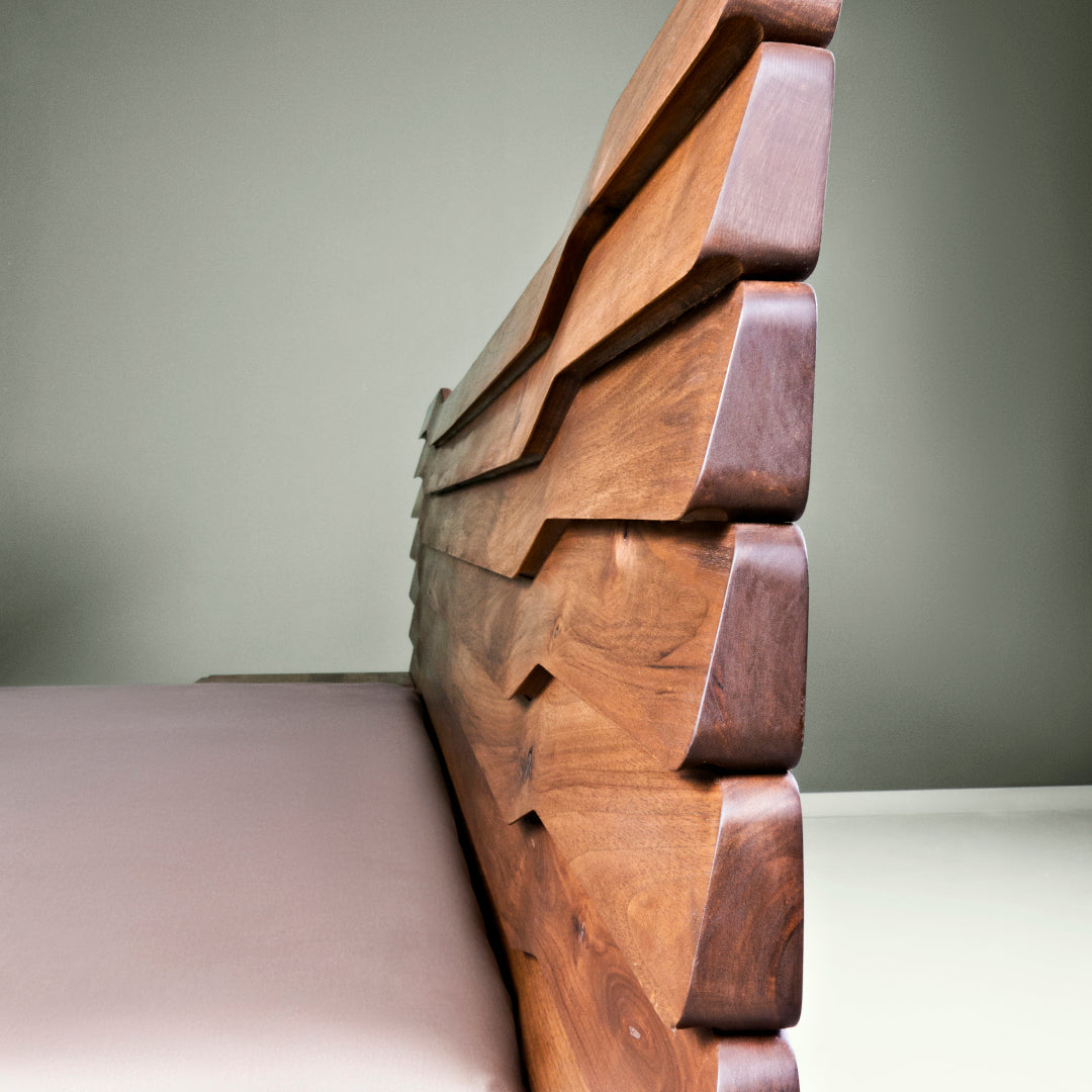TALAS-Designer Bett aus Massivholz-detail Kopfteil